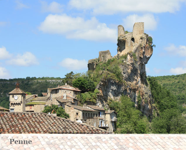 photo vue du chateau de Penne