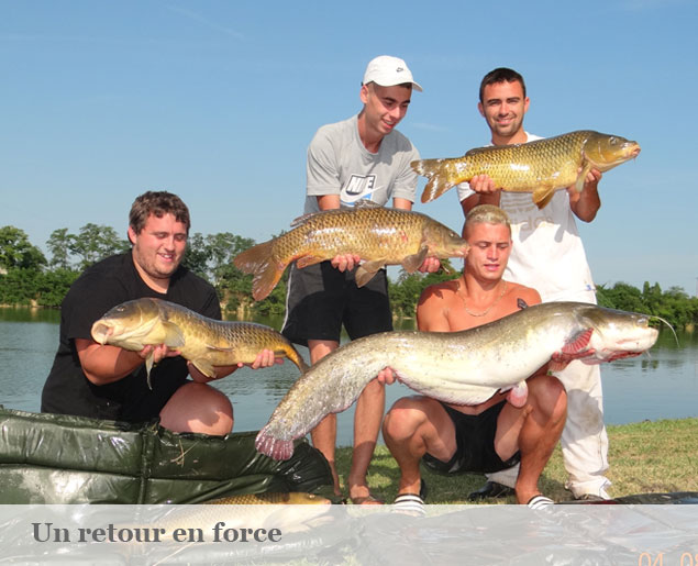 photo tableau de peche carpes et silure